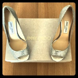 Silver Jimmy Choo Stiletto